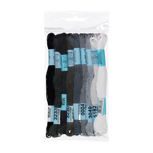 Набор мулине Gamma, 10, 9х8 м, Серый