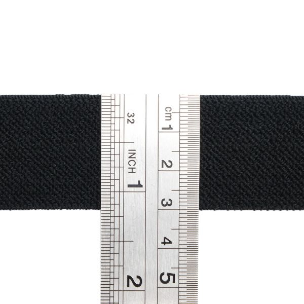 Резинка для подтяжек (помочная) 30.0 мм / 25 метров, черный