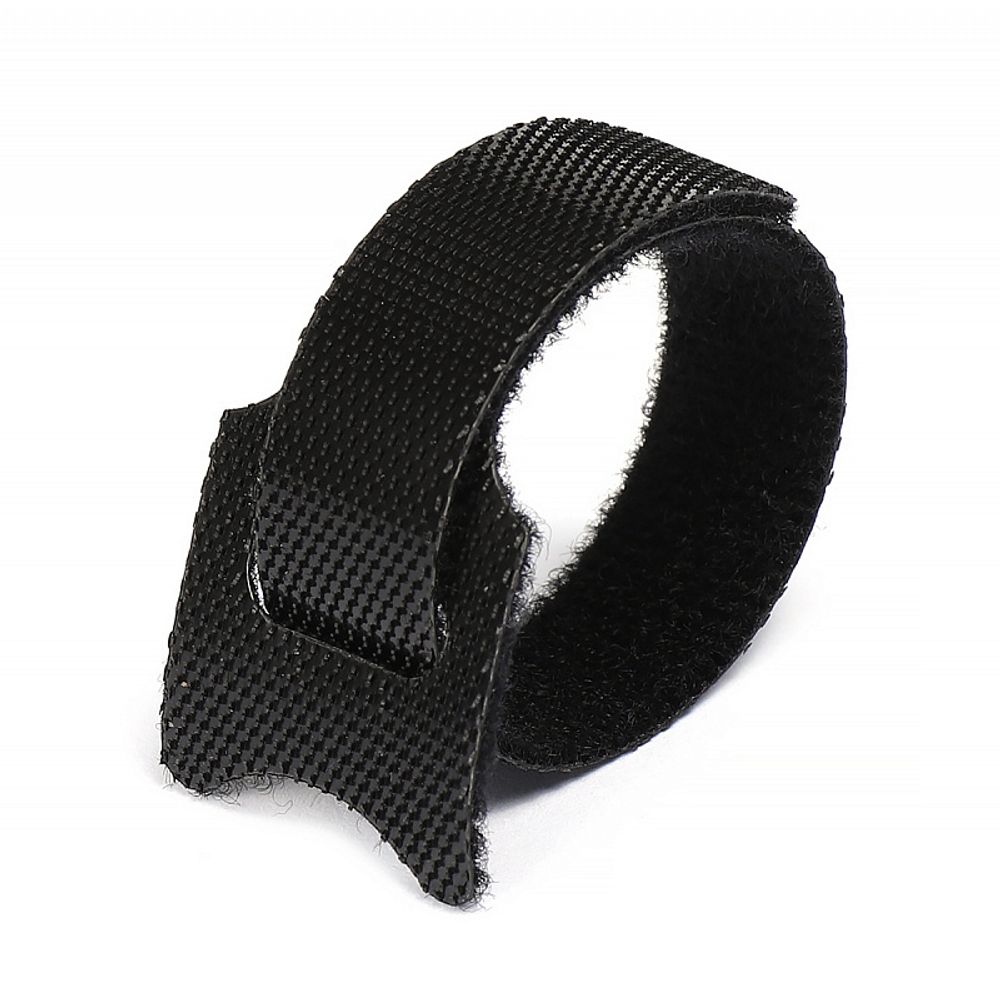 Лента контактная липучка (велкро) хомут 15 мм, 1,2 см, 100 шт, черный /TOS/