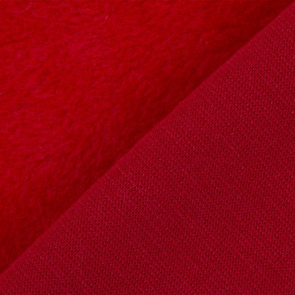 Плюш (ткань) трикотажный 390 г/м², 160 см / рул. 5 метров, 19-1664 красный, Gamma PLF