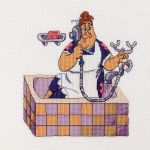 Набор для вышивания нитками Klart, Союзмультфильм. Фрекен Бок, 18х16.5 см