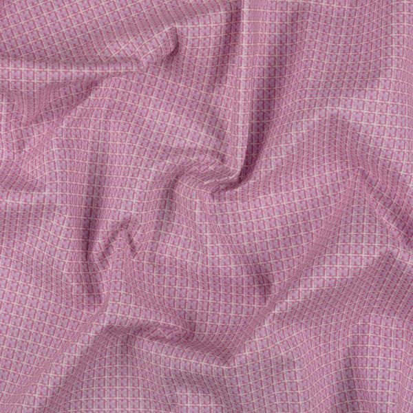 Ткань для пэчворка Peppy Бабушкин сундучок 100х112 см, 140±5 г/м², БС-27 клетка ярко-розовый