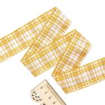 Лента Шотландка с люрексом 30 / 25м (оранж/белый), С3301Г17