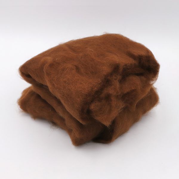 Шерсть для валяния Троицкая Кардочес (100% шерсть п/т) 1х100г цв.3806 коричневый