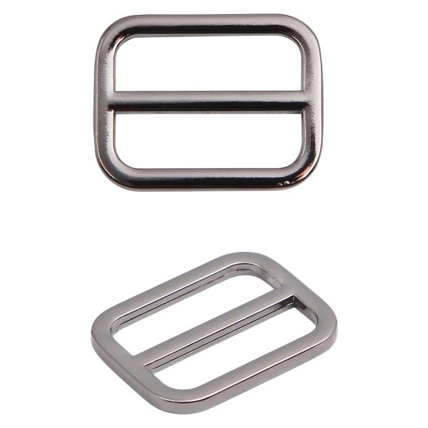 Рамка регулировочная металл литая 20 мм /25х19 мм, ⌀2.5 мм/, чер.никель, 4 шт