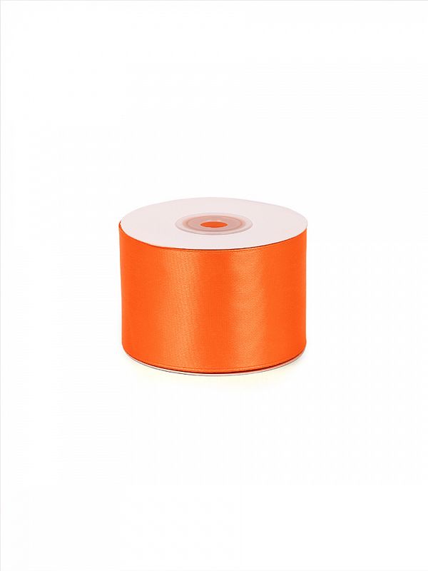 Лента атласная 1-сторонняя 50.0 мм / 22.5±1 метра, 3020 ярк.оранжевый, Magic4Hobby