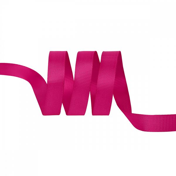 Лента репсовая (в рубчик) 12.0 мм / 22.8±1 метра, 187 фуксия, Magic4Hobby