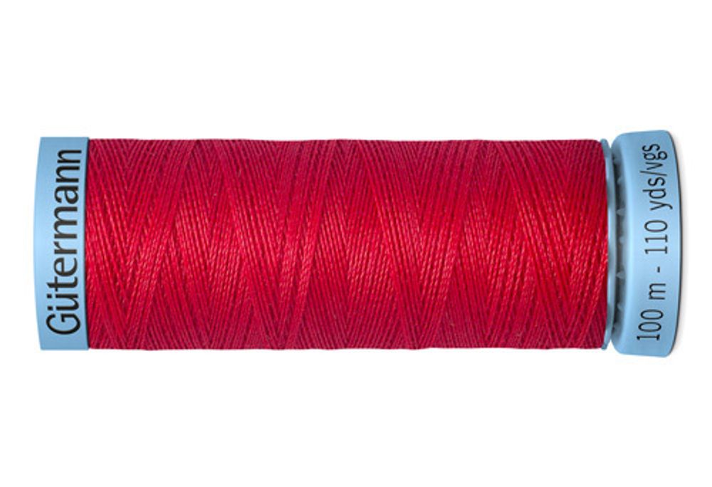 Нитки шелковые Gutermann Silk S303, 100м, 156 красный, 5 катушек