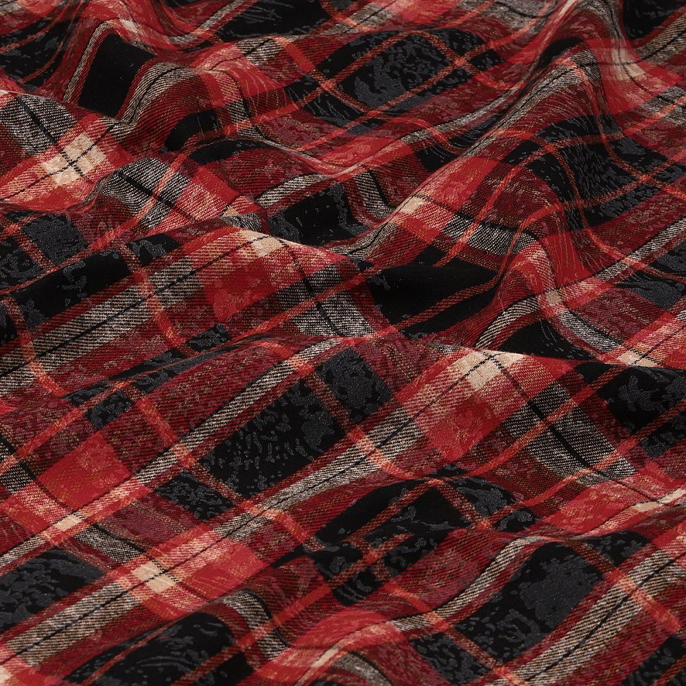 Фланель рубашечная вареная 150 г/м², 150 см / 2 метра, TBY.Fl.T525 красный