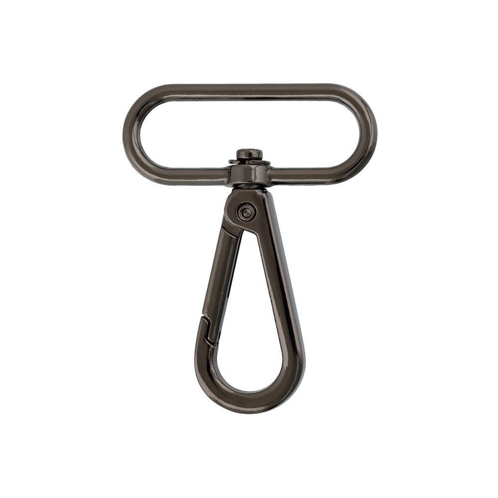 Карабин металл 38.0 мм (56х43 мм), 10 шт, 06 черн.никель, Gamma GH 111/38/10