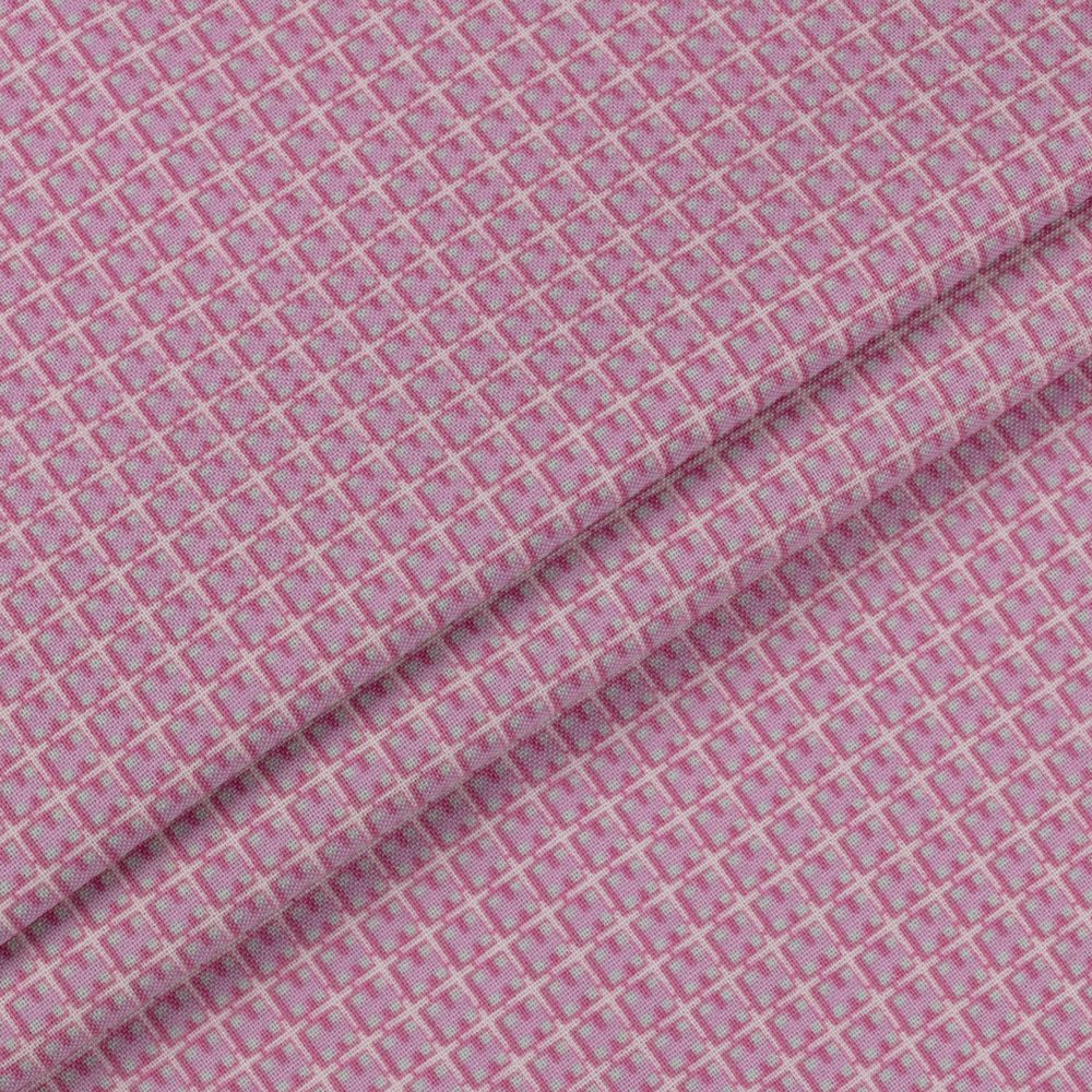 Ткань для пэчворка Peppy Бабушкин сундучок, рулон 112 см / 5 метров, БС-27 клетка я.розовый, Peppy