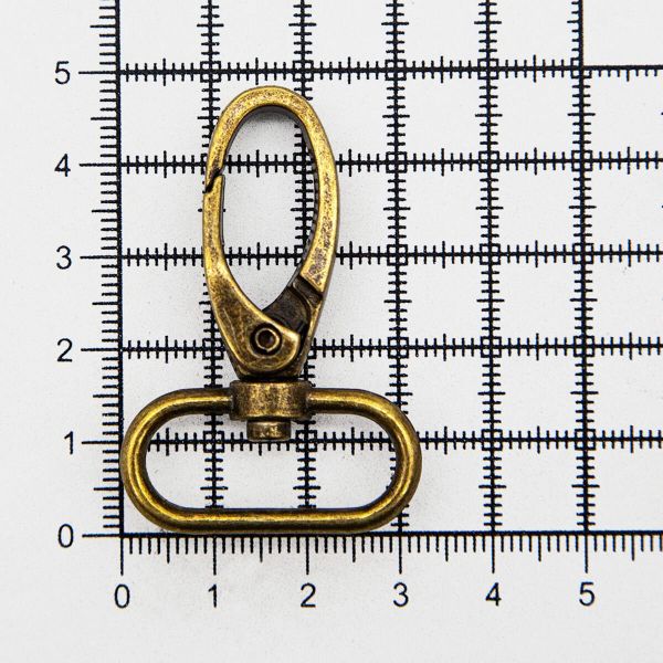 Карабин металл 25.0 мм (48х32 мм), 2 шт, латунь, 0325-0037 Hobby&Pro