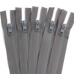 Молния трактор Arta Т6 (6 мм) 2 зам., разъем., 100 см, цв. 074 серый, уп.5 шт