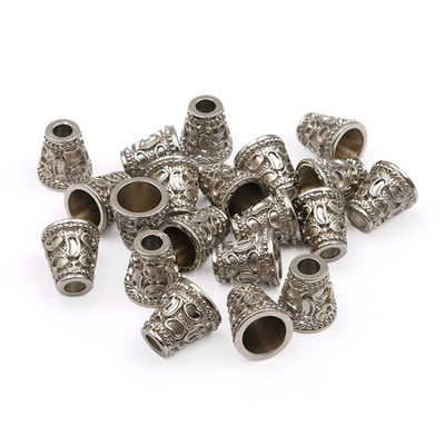 Наконечник для шнура металл колокол ⌀4,5/9 мм, 14х13 мм (никель), 20 шт