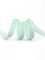 Лента бархатная (тесьма) 10.0 мм / 22.86±1 метров, арт.10VR16 нейлон цв.мятный