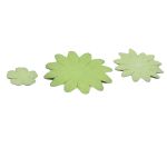 Набор принтованных бумажных цветочков 20мм, 35мм, 50мм 60 шт 27444 (27452 зеленый)