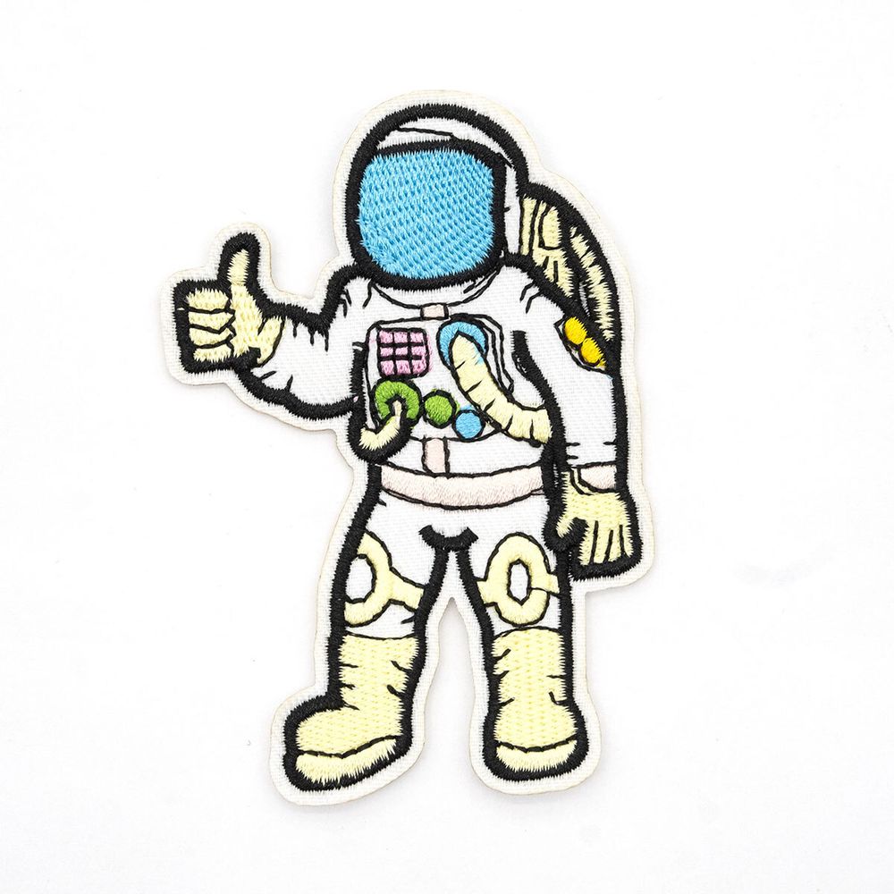 Термоаппликация Космонавт, бело-желтый 9х6см, Hobby&amp;Pro