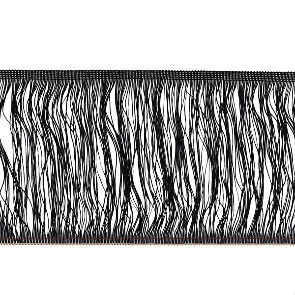 Бахрома отделочная широкая 200.0 мм / 10 метров, 115 черный, Gamma 2045