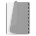 Тетрадь общая с пластиковой обложкой, тиснение серебряной фольгой, 500 мкр, A4 80 л. на гребне 65 г/м², белизна 100 %, 4 шт, клетка, 01035 Серебро, Светоч 80Т27