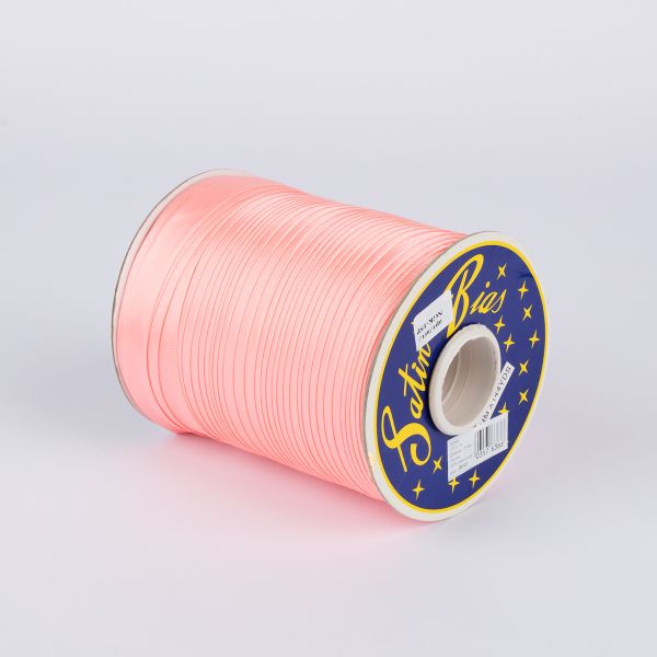 Косая бейка атласная 15 мм / 132±1 метра, В049 пудровый, NGK-15P