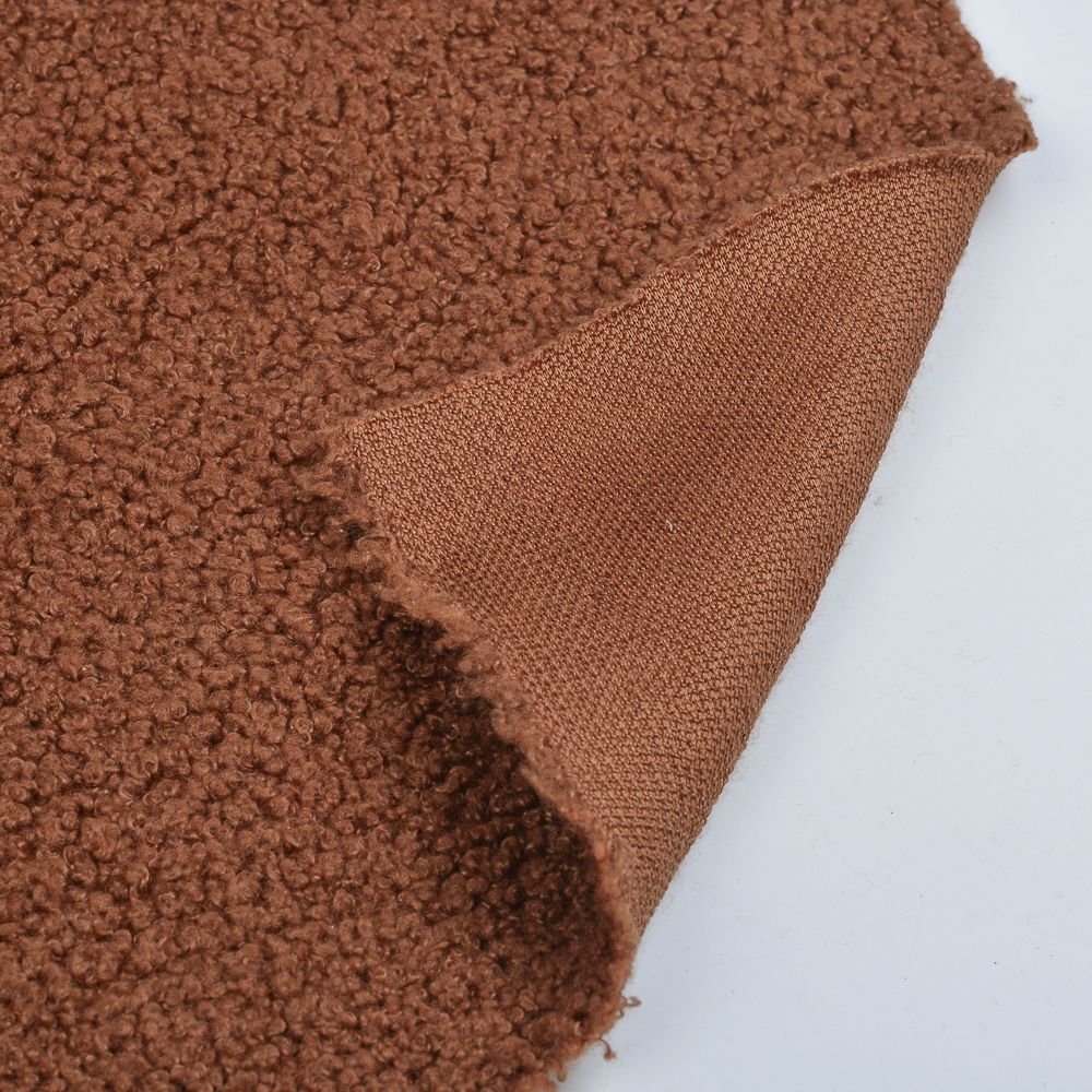 Мех трикотажный 280 г/м², шир.165см, цв.коричневый, 20м /TOS/