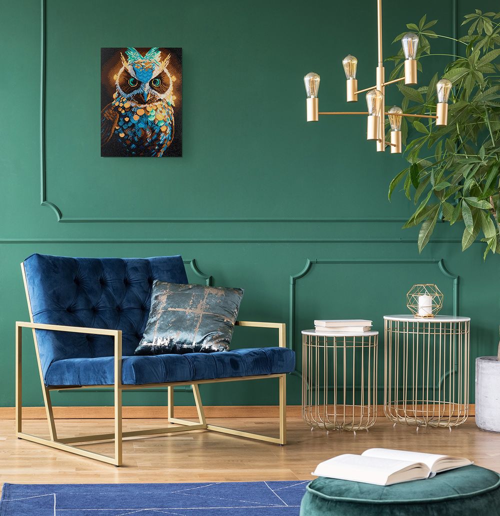 Алмазная (кристальная) мозаика Фрея, на подрамнике Волшебная сова, 30х40 см