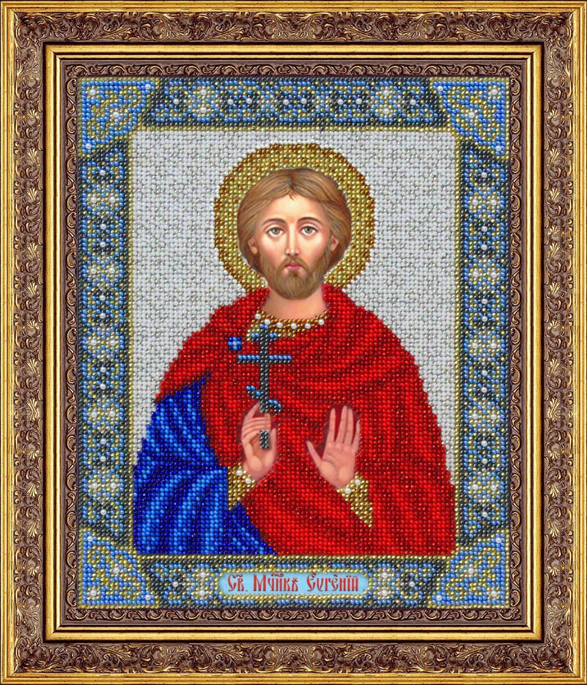 Набор для вышивания бисером Паутинка, Св. Евгений 20х25 см Набор для вышивания бисером Паутинка, Св. Евгений 20х25 см