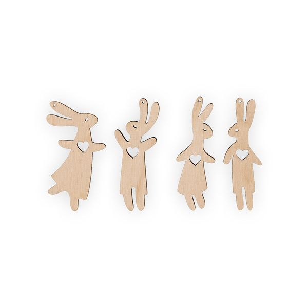 Заготовка из фанеры Мини-набор Зайчата, 5 см, ВД-533 Mr.Carving