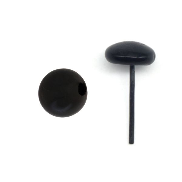 Глазки 08мм на мет. ножке, 8 шт, черный 28697