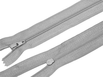 Молния спираль (витая) (цв.SBS) брючная Т3 (3 мм) 1 зам., н/раз., 18 см, автомат, S-133 светло-серый, уп.5000 шт