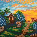 Алмазная (кристальная) мозаика Фрея, Весенний рассвет 24х24 см