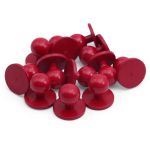 Пуговицы Пукли для поварских курток 12 шт, 10мм (d основания=18мм, h=16мм) (бордовый)