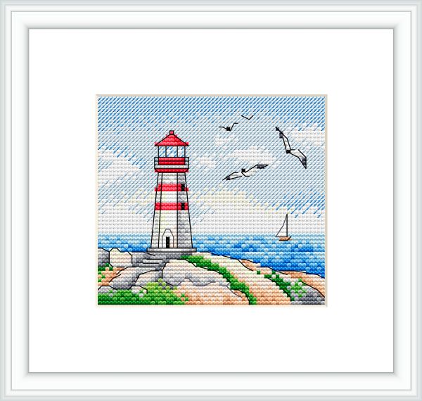 Набор для вышивания нитками МП Студия (Жар-птица), Морские просторы 11х10 см