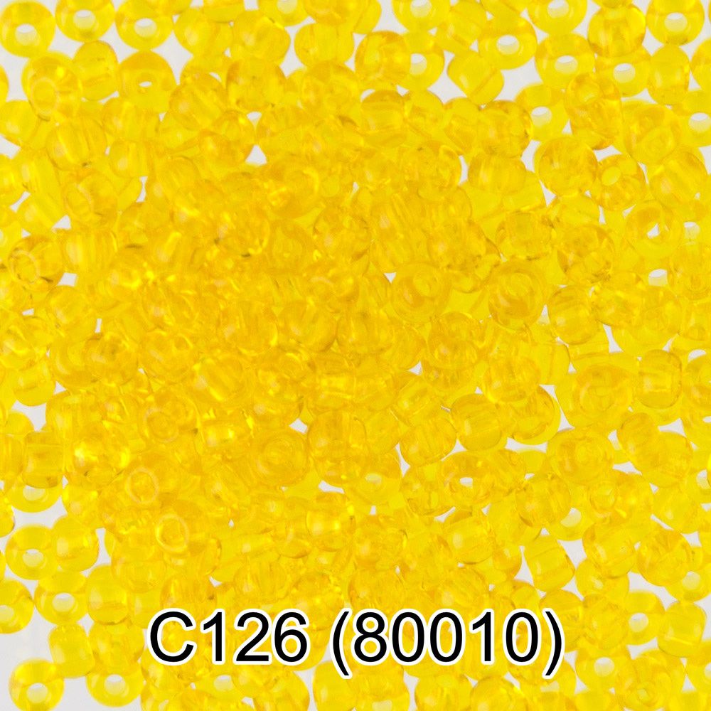 Бисер Gamma 10/0 (2.3 мм), 150 г (10х5 г), C126 желтый, 80010, круглый 3