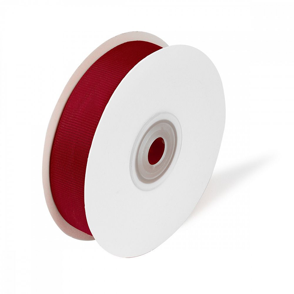 Лента репсовая (в рубчик) 20.0 мм / 22.8±1 метра, 260 бордовый, Magic4Hobby