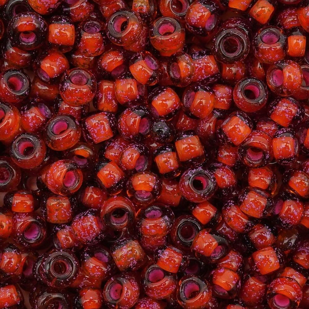 Бисер Astra&Craft 11/0 (2.1 мм), 200 г (10х20 г), цв. 308.2 коричневый прозрачный с цветным центром