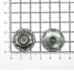 Кнопка пришивная металл ⌀24.0 мм, чер.никель, 4 шт