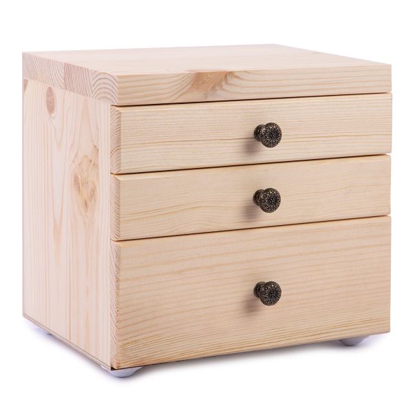 Заготовка деревянная Комод 3 ящика, сосна, 20х15х18 см, ВД-1092 Mr.Carving