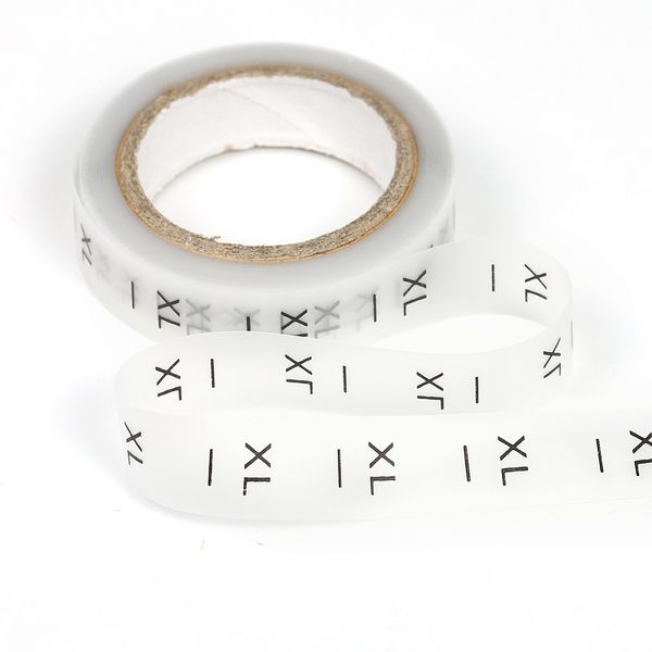 Этикетка-размерник силикон, размер XL, прозрачный, 15х20 мм, 300 шт