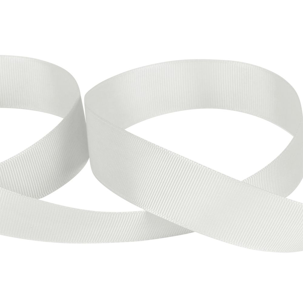 Лента репсовая (в рубчик) 25.0 мм / 45.5 метра, 002 гр. белый, Gamma GR-25