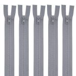 Молния трактор Arta Т6 (6 мм) 2 зам., разъем., 70 см, цв. 079 св.серый, уп.5 шт