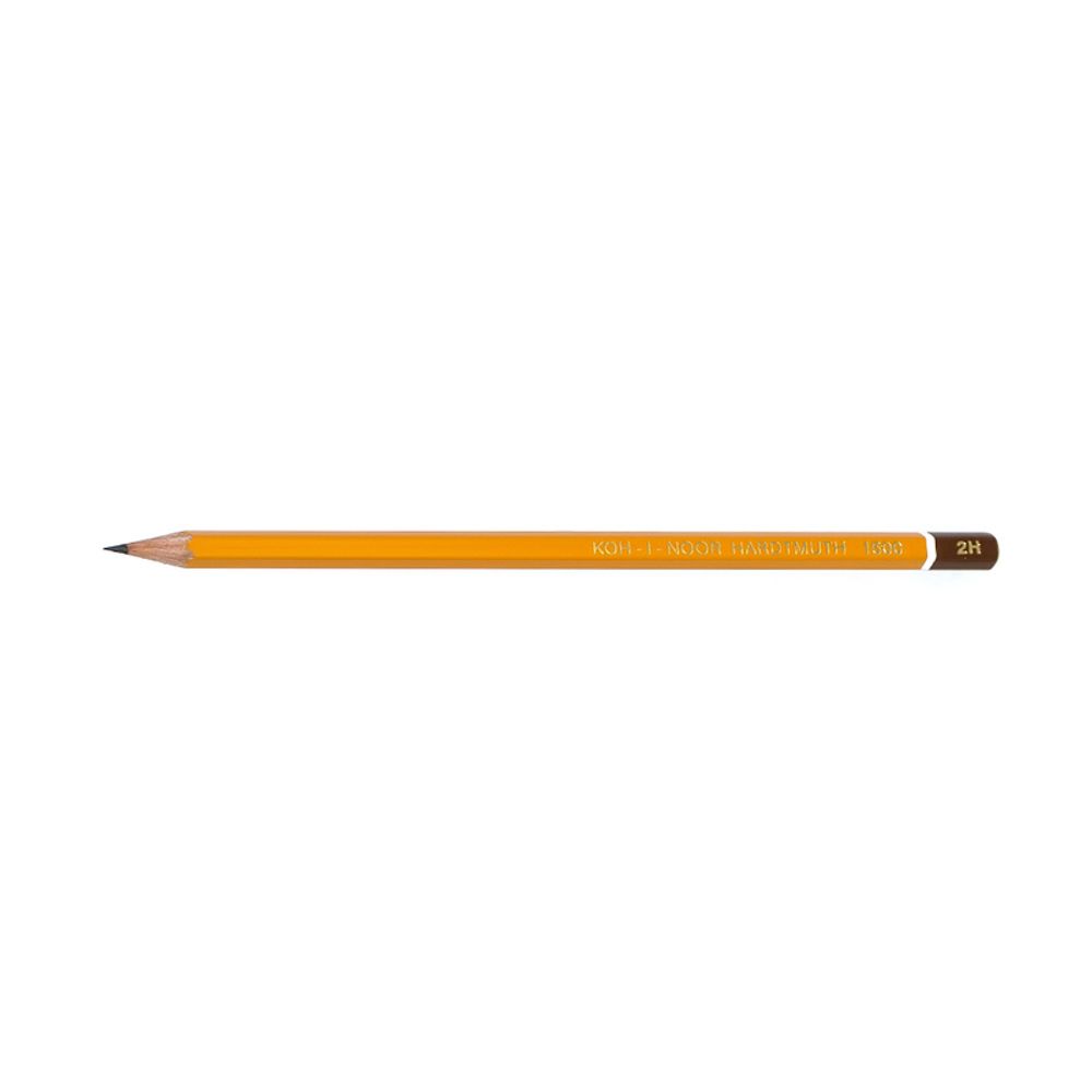 Карандаш чернографитный технический 2H, 12 шт, KOH-I-NOOR Hardtmuth 1500, 150002H01170RU