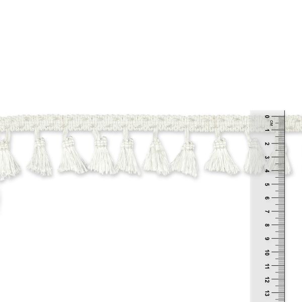 Бахрома отделочная 45.0 мм / 10 метров, с кистями, 001 белый, Gamma 444