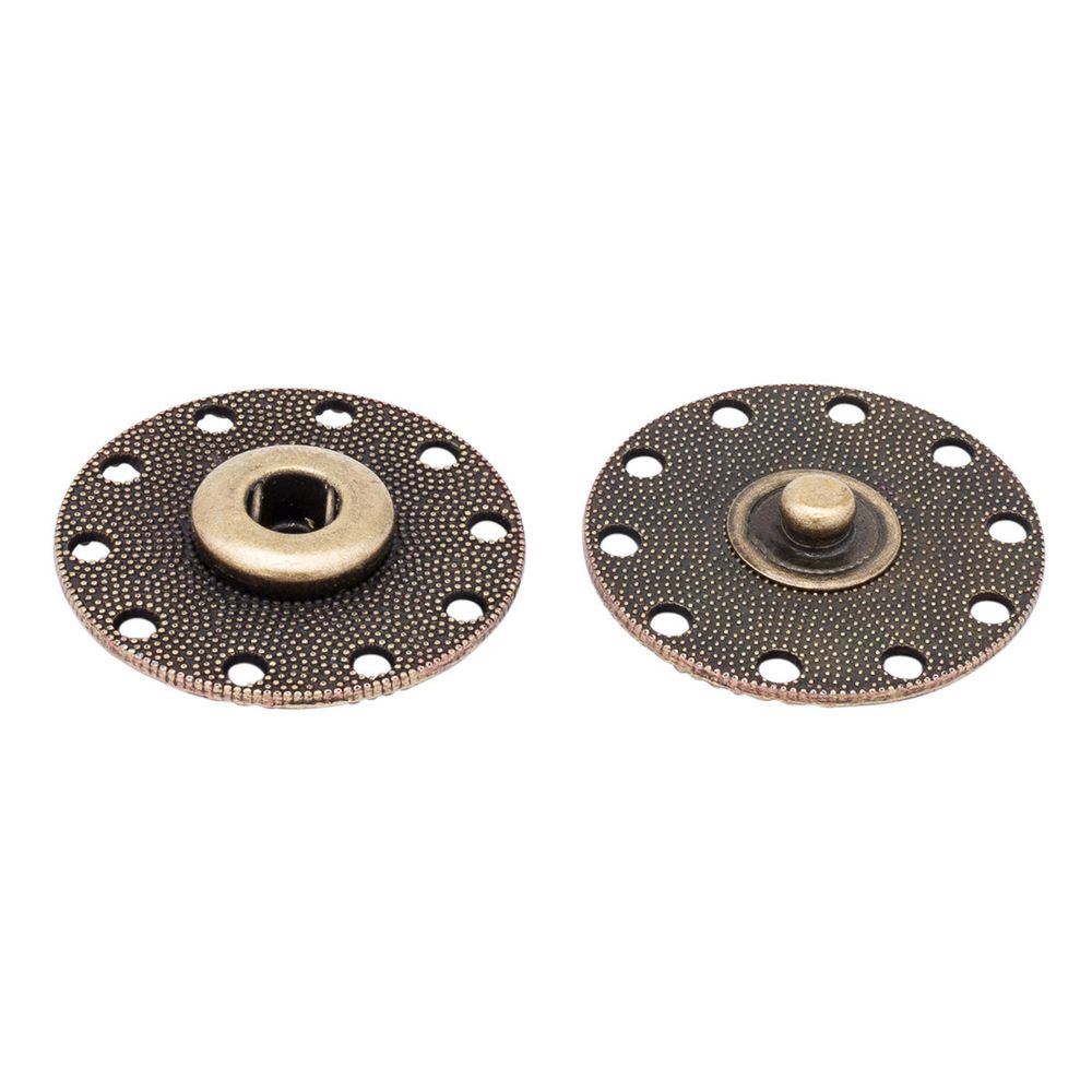 Кнопка пришивная металл ⌀28.0 мм, металл, OB, уп.10 шт