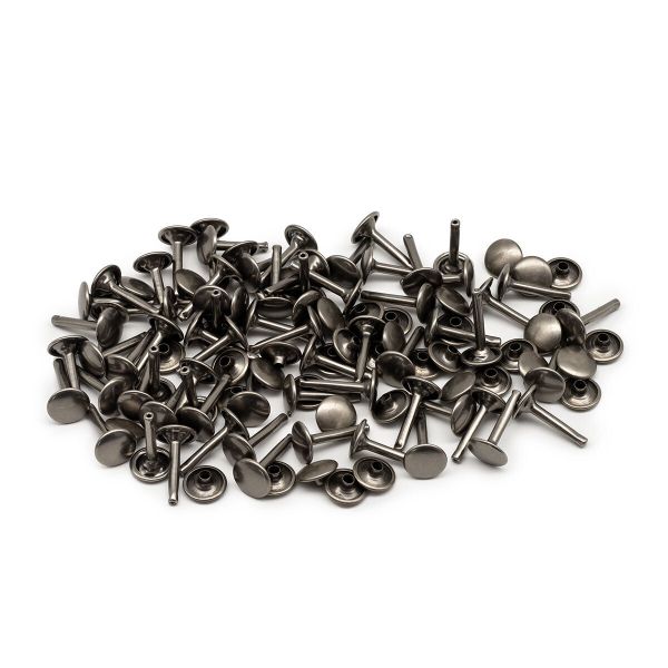 Хольнитены сумочные ⌀12 мм, h=20 мм, темное серебро, двухсторонний, BIG, 100 шт