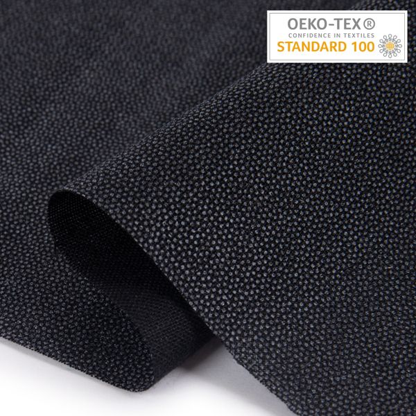 Дублерин клеевой точечный 130 г/м², 112 см / рул. 50 метров, черный, G-353t Gamma