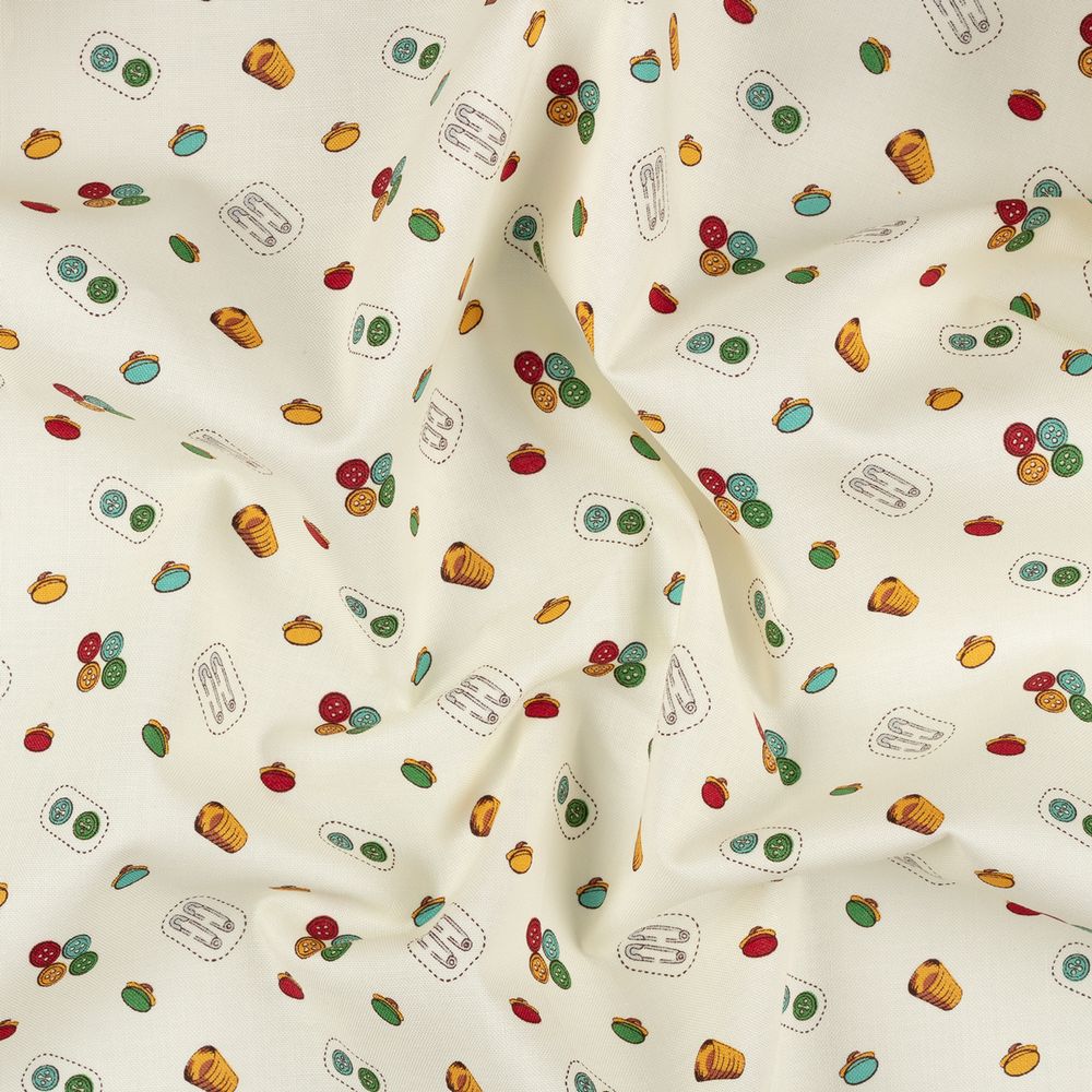 Ткань для пэчворка Peppy Век моды, отрез 50х55 см, 146 г/м², ВМ-12 бежевый, Peppy