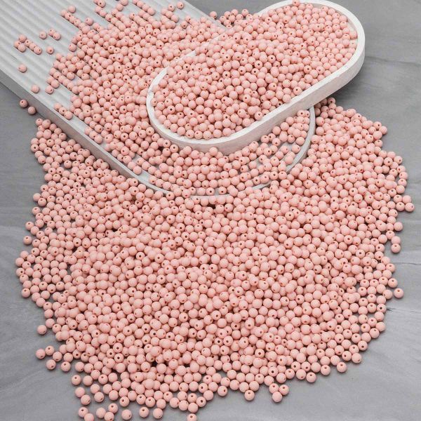 Бусины пластик ⌀6 мм, 500 г, матовые, круглые, 59210 бежевый, 1AL139-1 , Astra&Craft