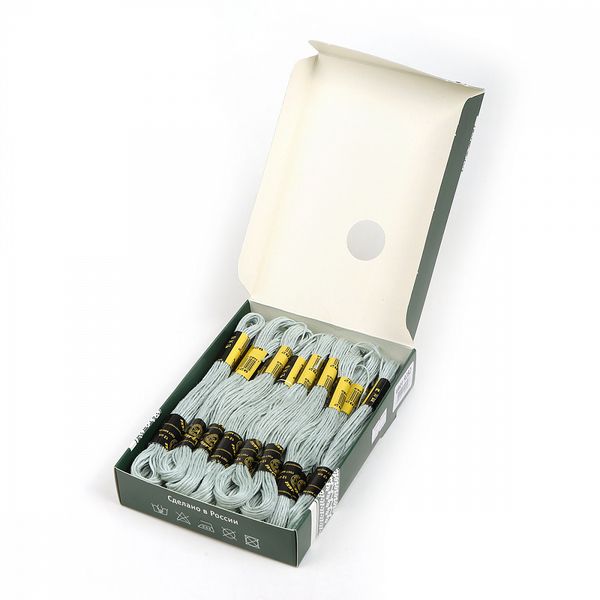 Мулине ПНК им.Кирова цв.9282 бл.зеленый, 24 мотка по 8 метров