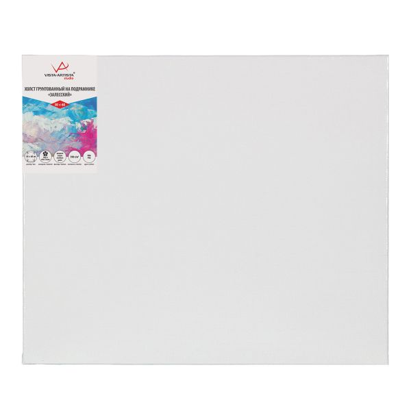 Холст грунтованный на подрамнике 50х60 см, 390 г/м², 2 шт, Залесский среднезернистый, Vista-Artista PLMG-5060